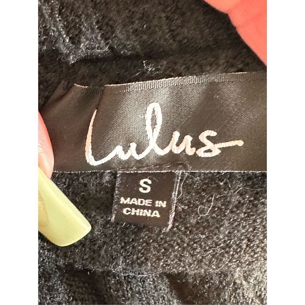 Lulus Black Back V-Neck Wrap Backless Sweater Sz Small - Picture 4 of 9